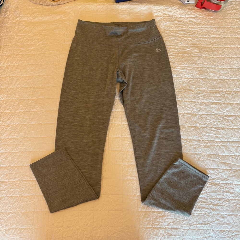 RBX Gray Fleece-Lined Active Leggings